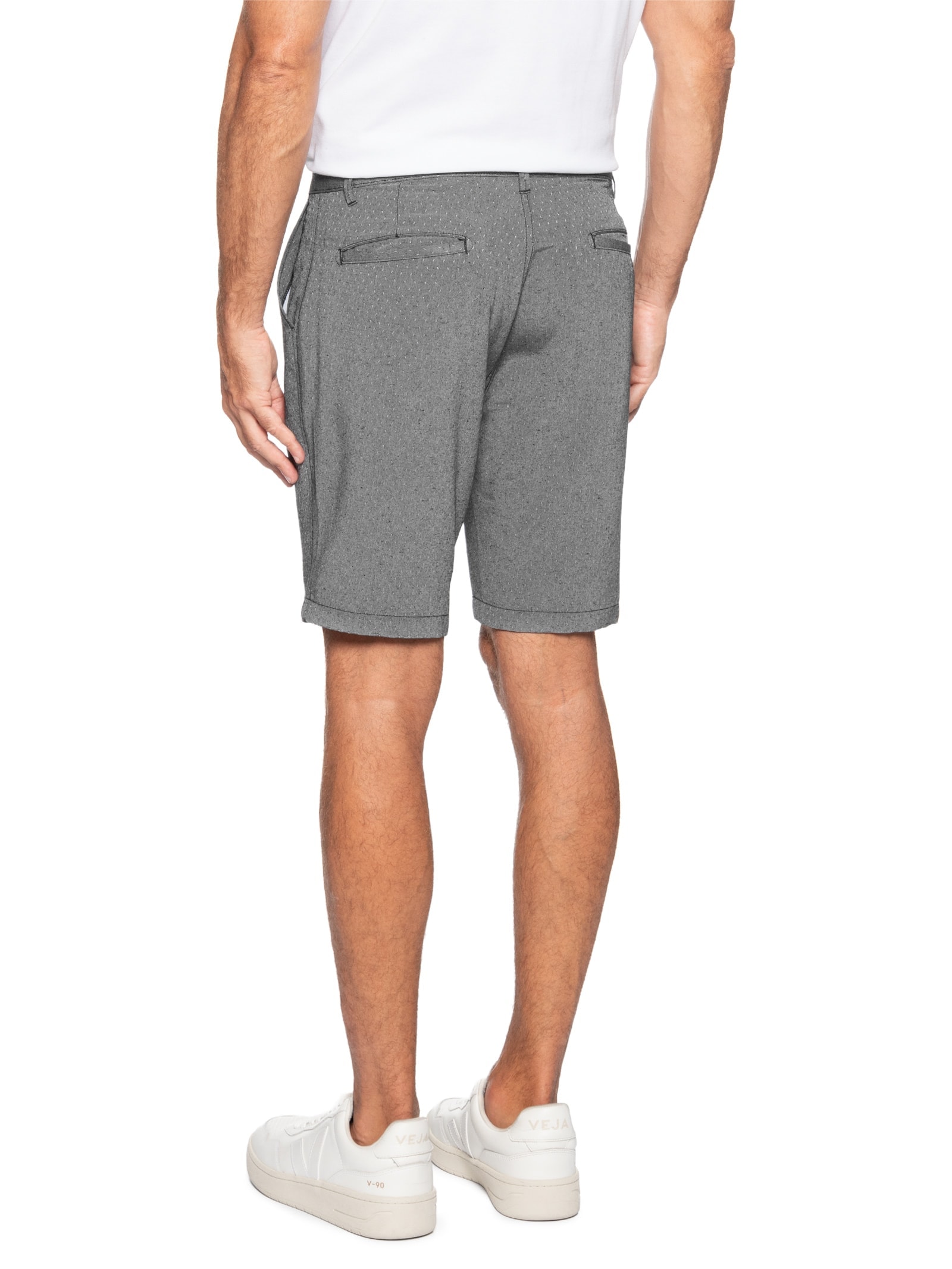 Bermuda Masculina Em Sarja Preto '2 Essential