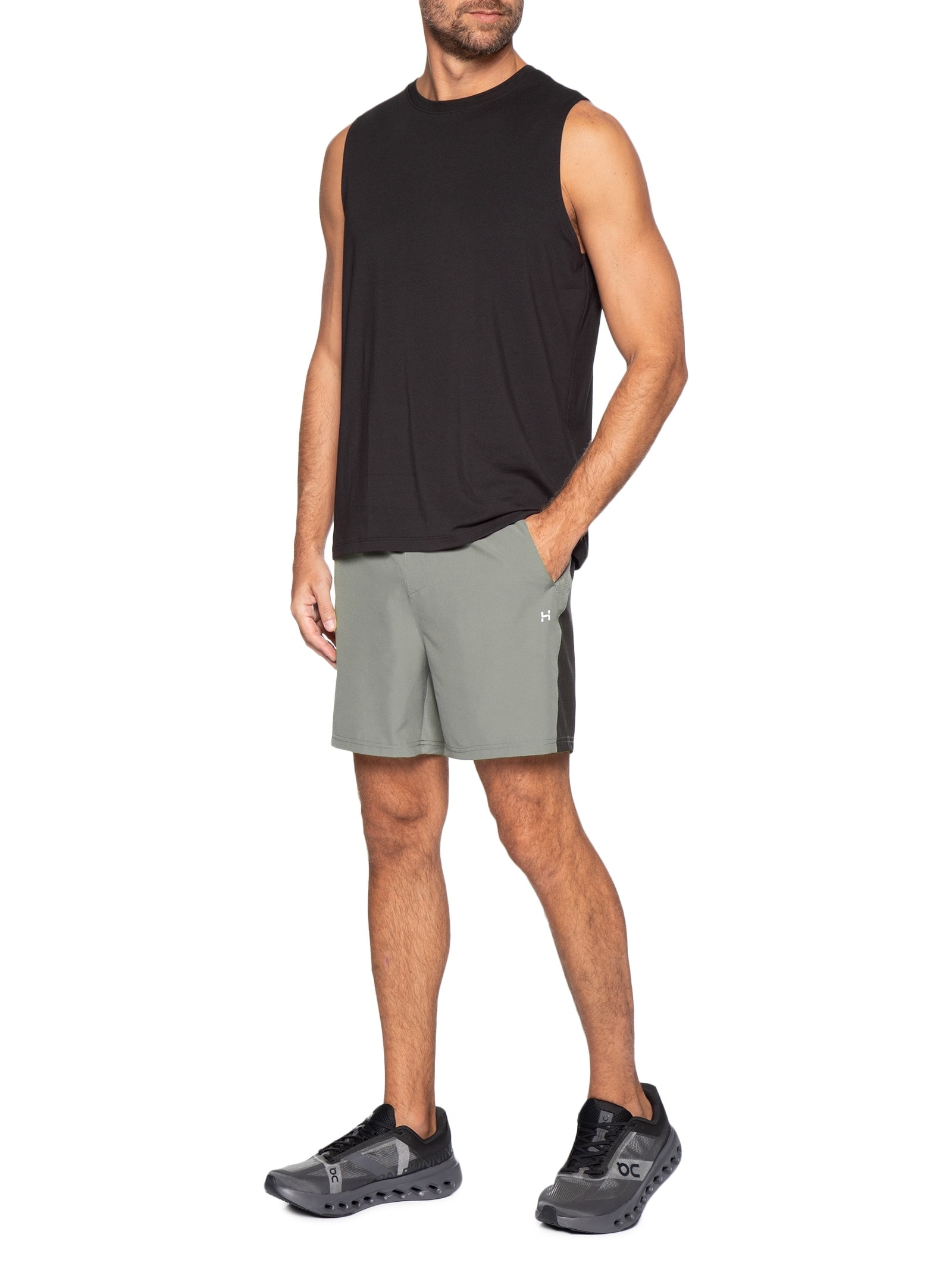 Bermuda Masculina Esportiva Bicolor Verde Hering Sports