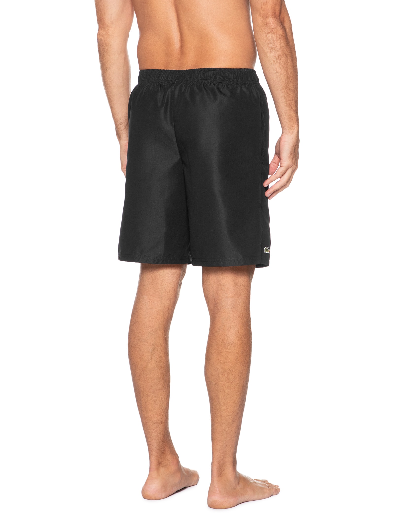 Bermuda Masculina Esportiva Cinura Ajustável Preto Lacoste