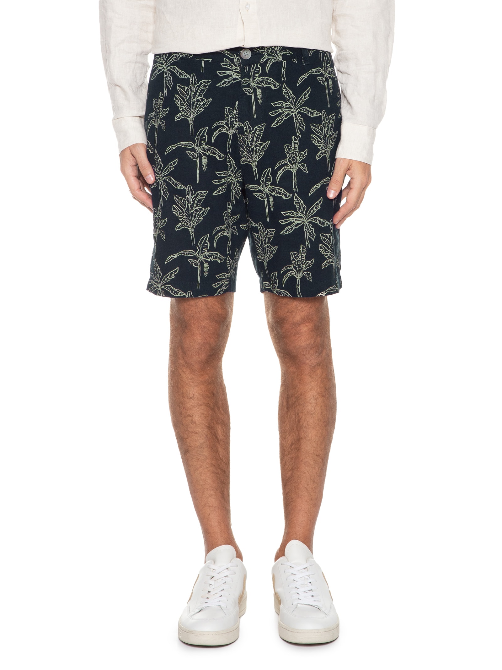 Bermuda Masculina Estampada Azul Hering