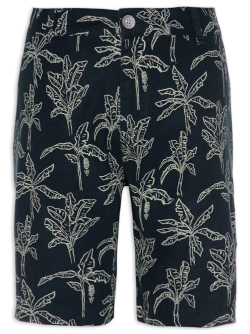 Bermuda Masculina Estampada - Azul