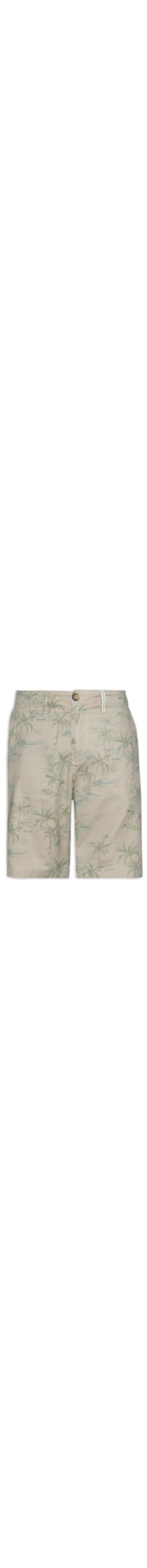 Bermuda Masculina Estampada Coqueiros - Bege