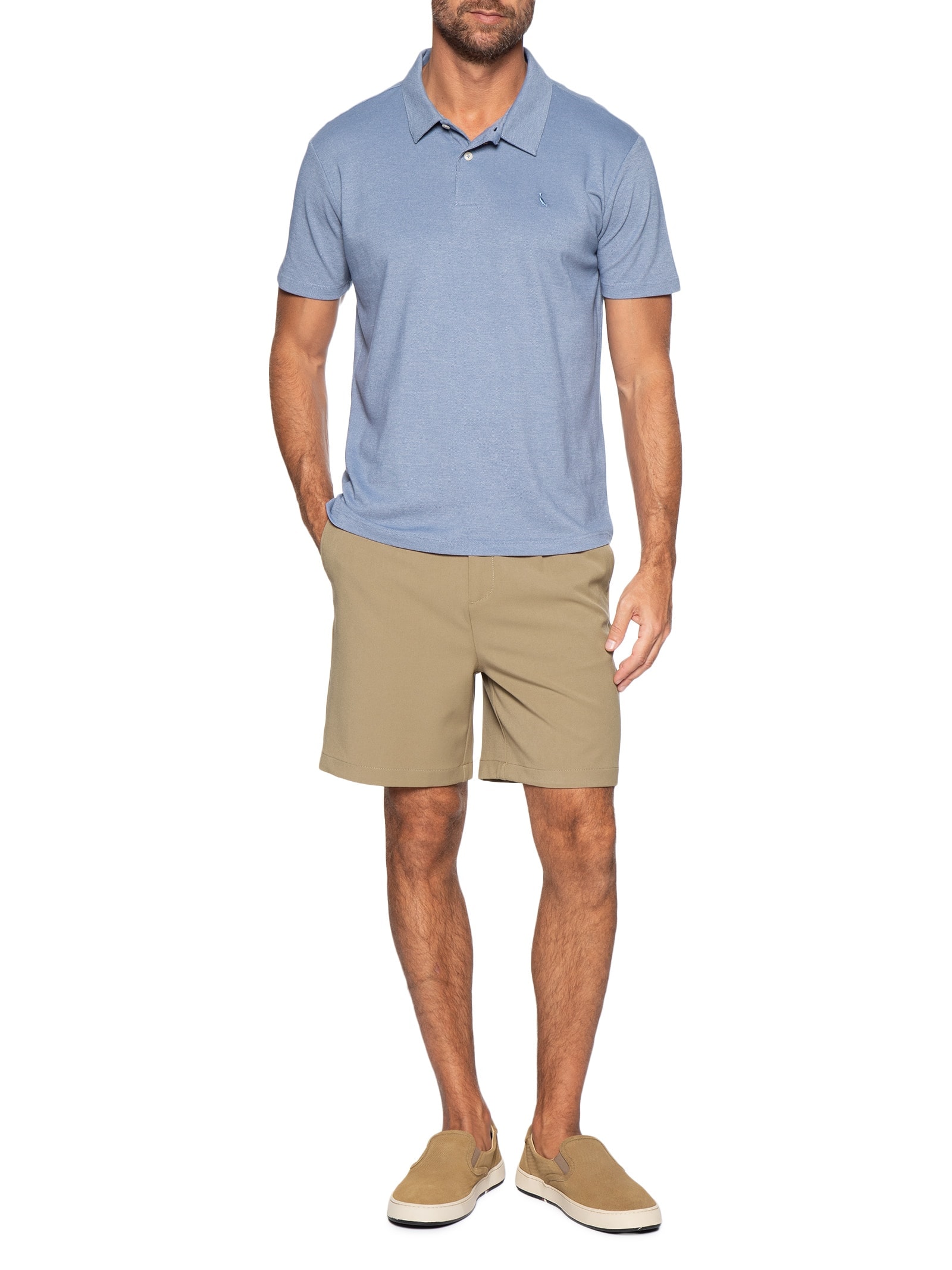 Bermuda Masculina Flexus Bege Foxton