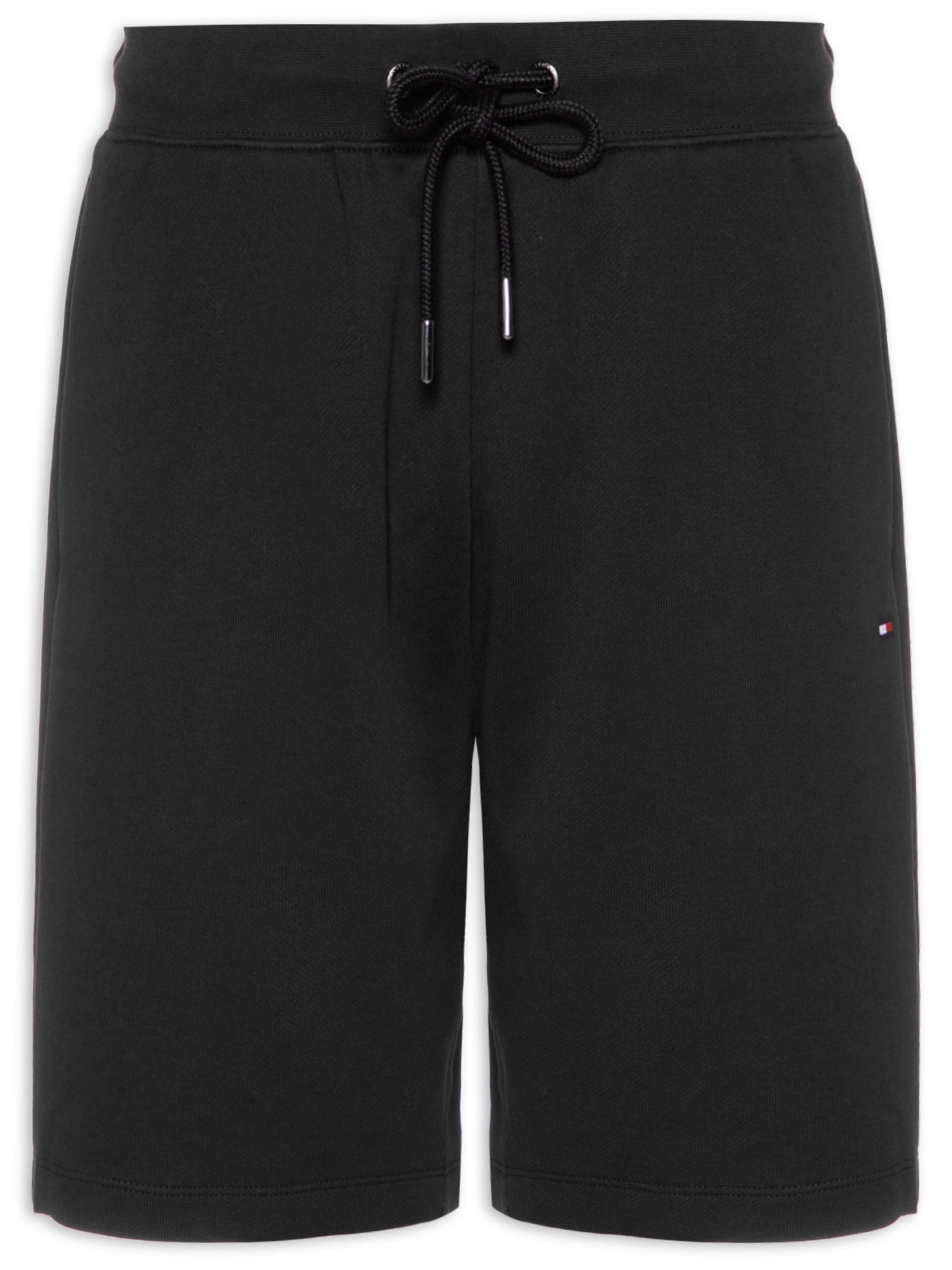 Bermuda Masculina Global Stripe em Moletom – Preto Tommy Hilfiger