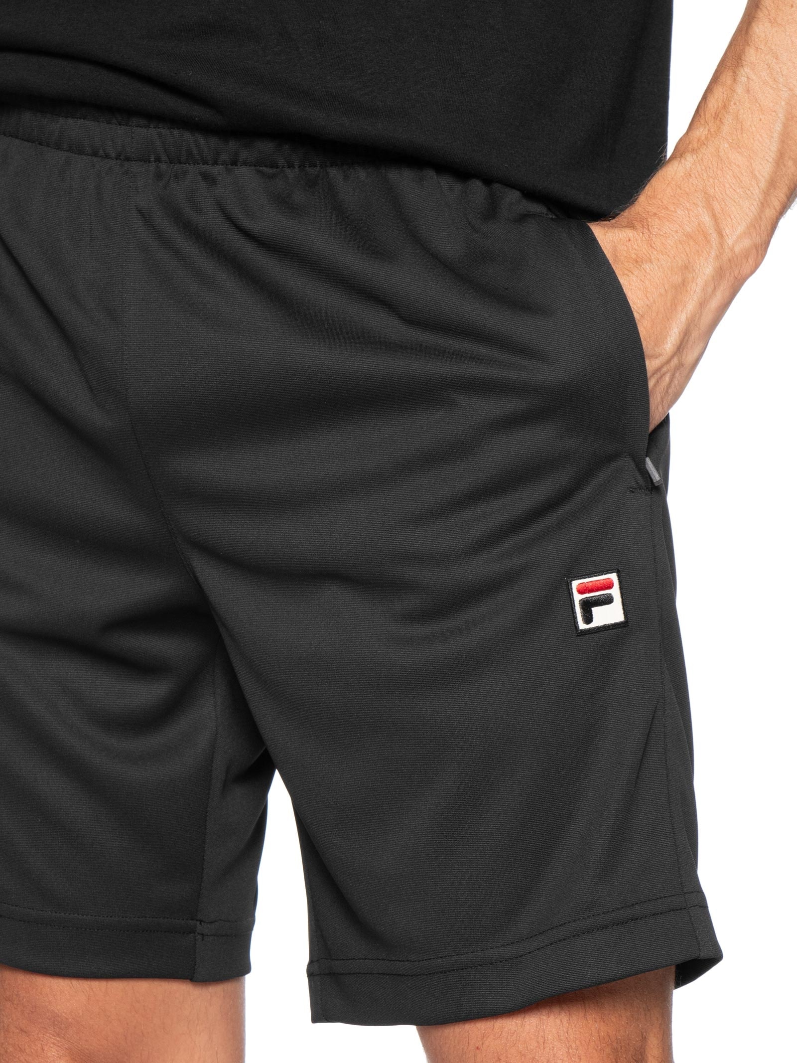 Bermuda Masculina Heritage Letter Preto Fila