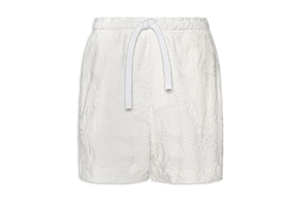 Bermuda Masculina Jacquard Daisy - Branco