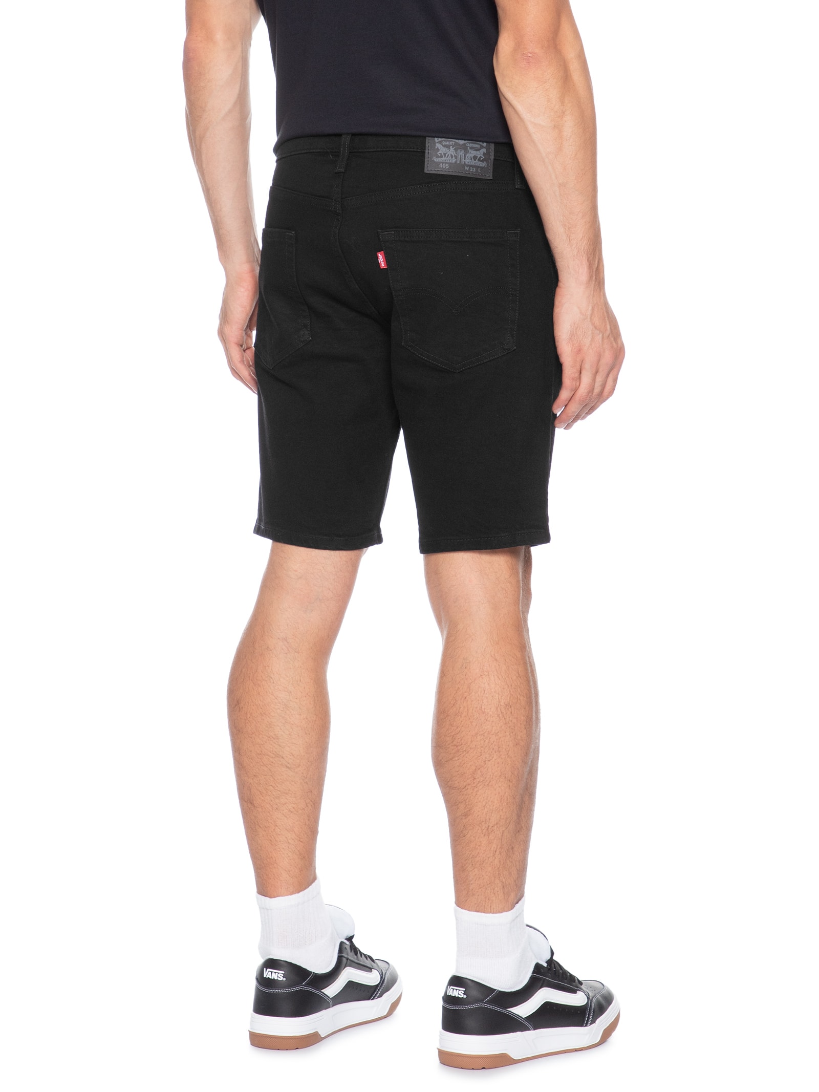 Bermuda Masculina Jeans 405 Standard Fit Preto Levi's