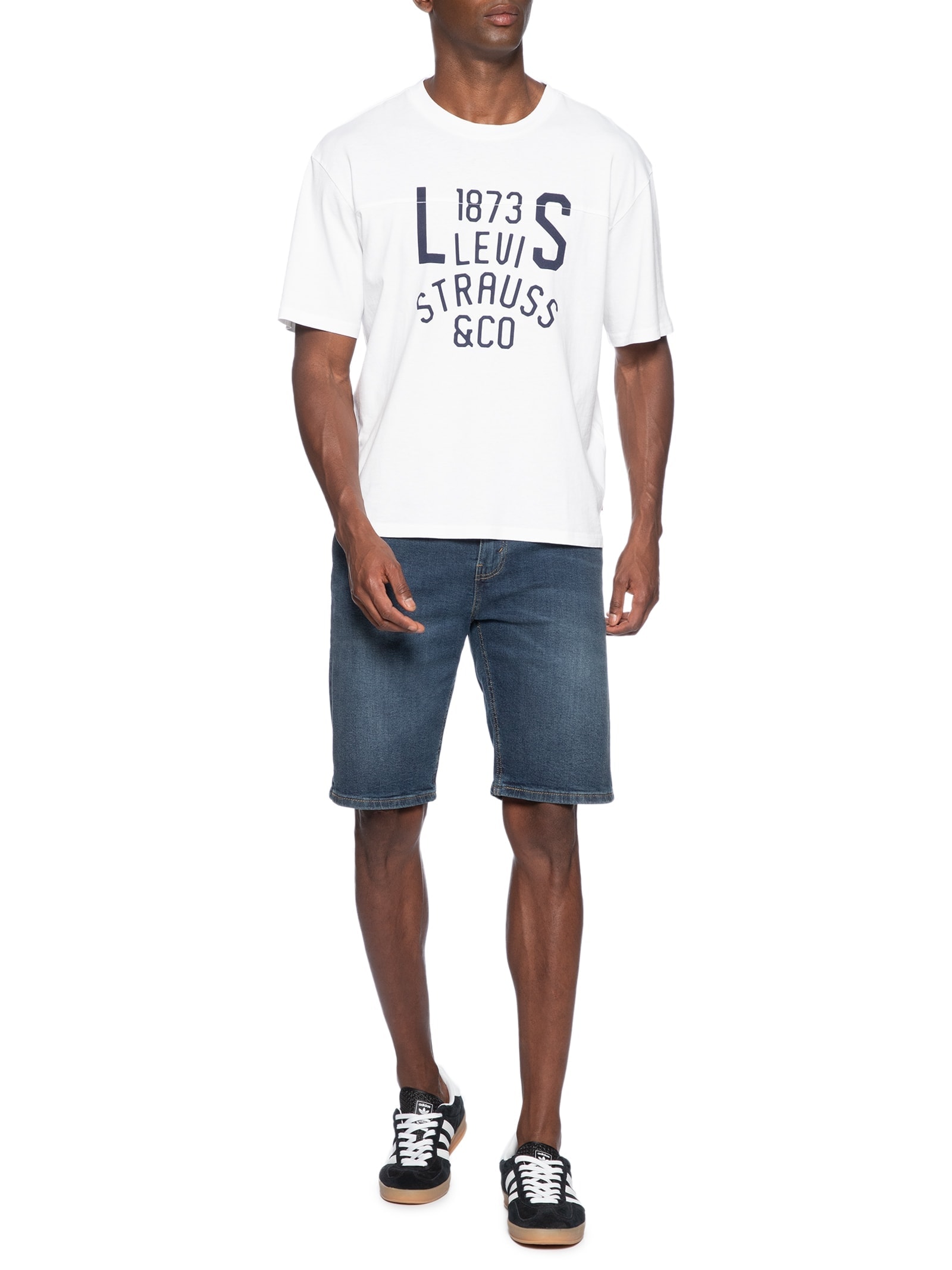 Bermuda Masculina Jeans 412 Slim Fit Azul Levi's