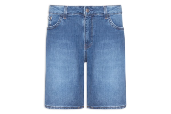 Bermuda Masculina Jeans 5 Pockets - Azul