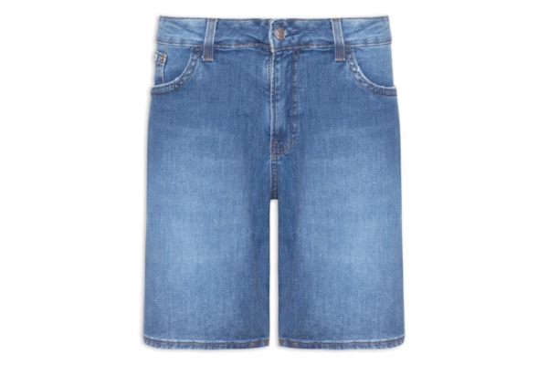 Bermuda Masculina Jeans 5 Pockets - Azul