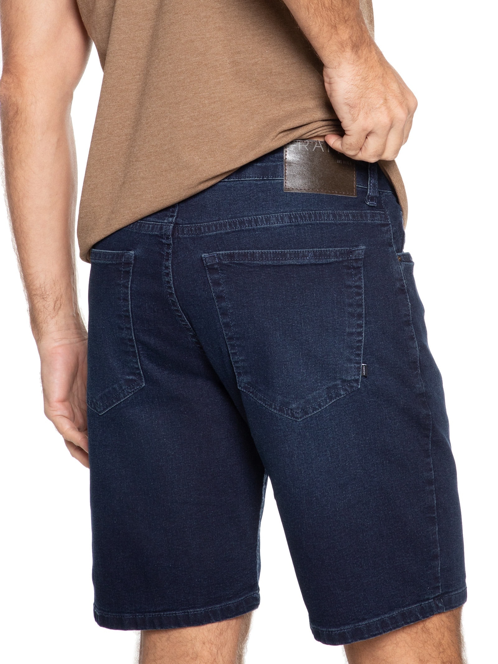 Bermuda Masculina Jeans Blue Sobretinta (PA) Azul Aramis