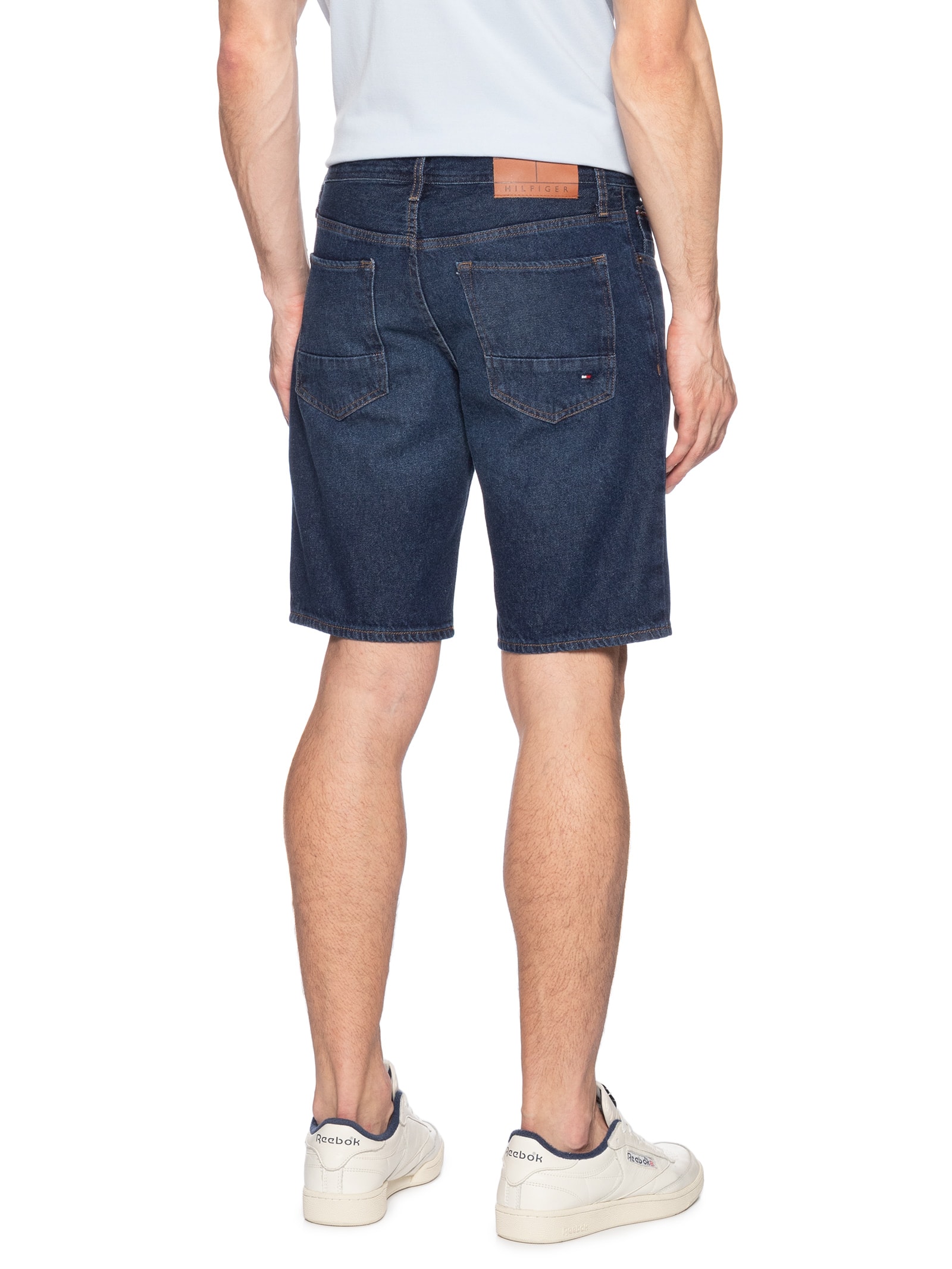 ?Bermuda Masculina Jeans Brooklyn Boston 5 Pocket Azul Tommy Hilfiger