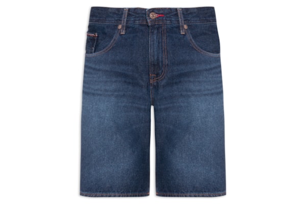 Bermuda Masculina Jeans Brooklyn Boston 5 Pocket - Azul