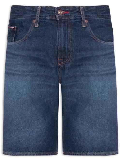 ?Bermuda Masculina Jeans Brooklyn Boston 5 Pocket – Azul