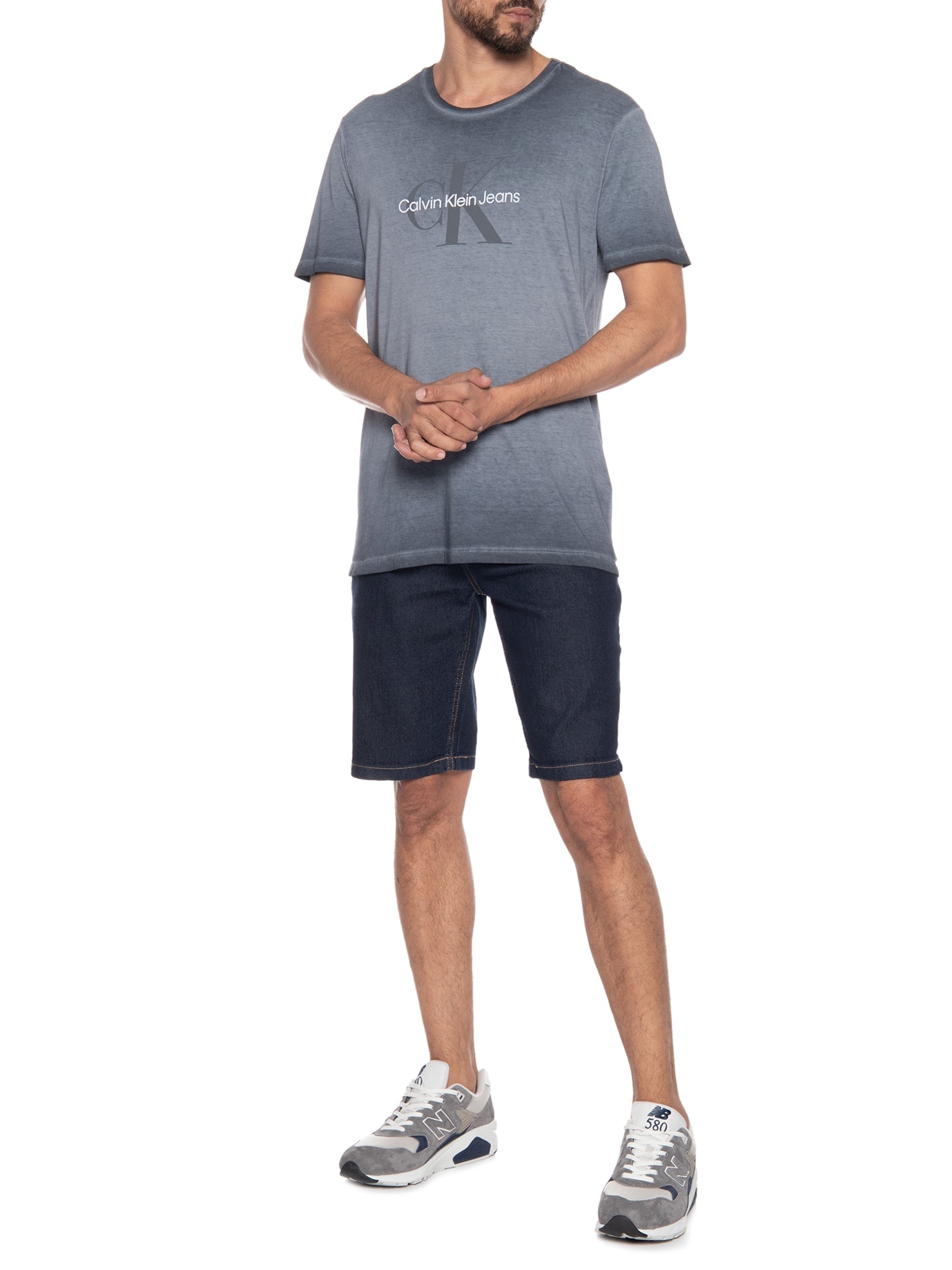 Bermuda Masculina Jeans Five Pockets Azul Calvin Klein Jeans