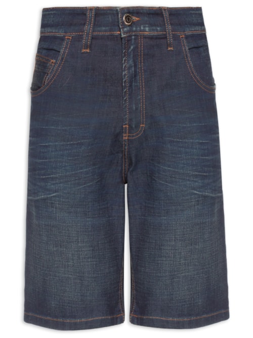 Bermuda Masculina Jeans Regular Fit Suecia – Azul