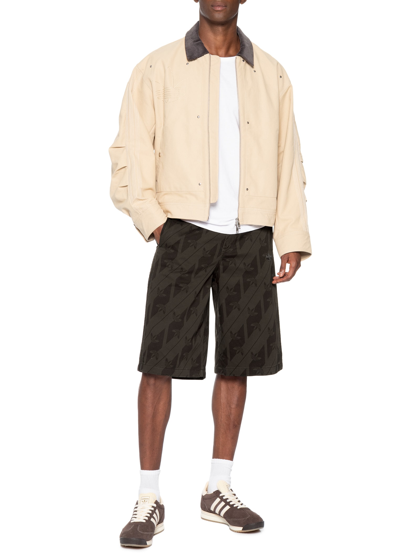 Bermuda Masculina Jorts Monogram Marrom Adidas Originals