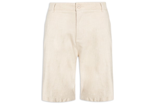 Bermuda Masculina Linho Basic Linen - Bege