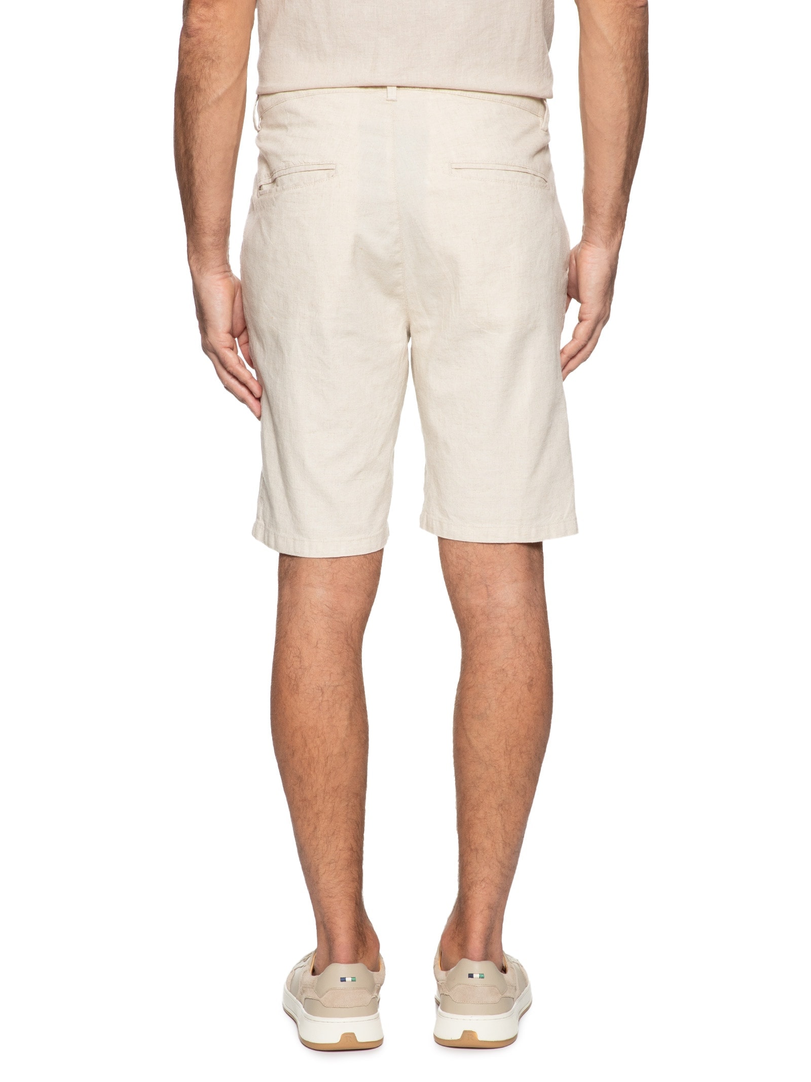 Bermuda Masculina Linho Basic Linen Bege Osklen