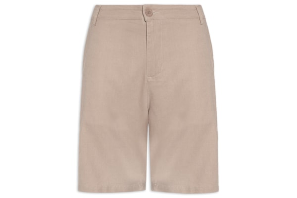 Bermuda Masculina Linho Basic Linen - Bege