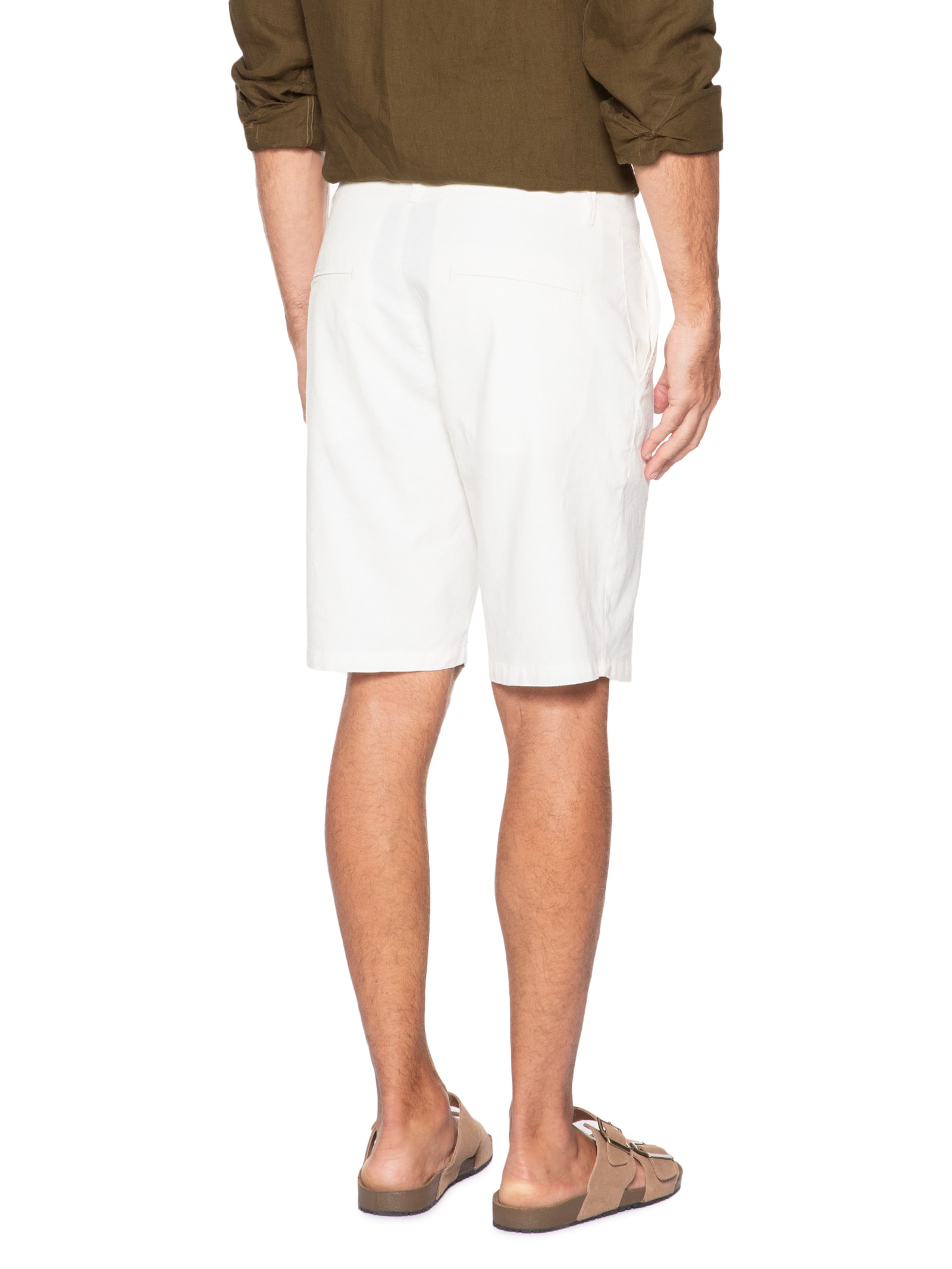 Bermuda Masculina Linho Basic Linen Branco Osklen