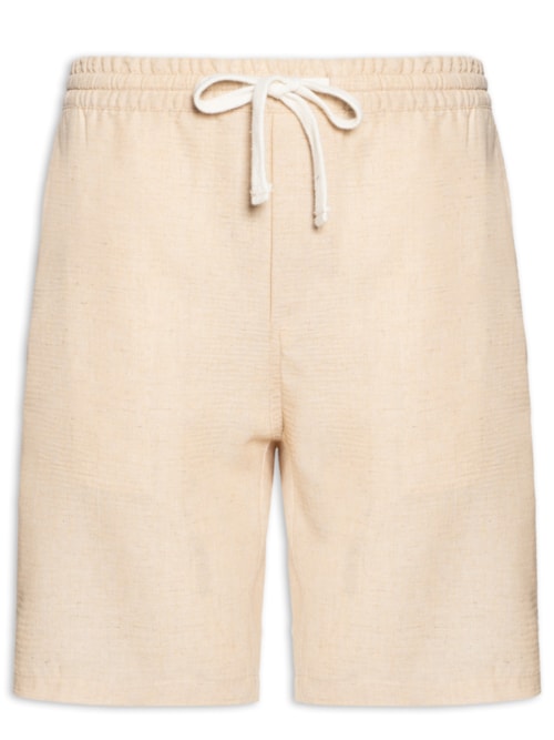 Bermuda Masculina Linho – Bege