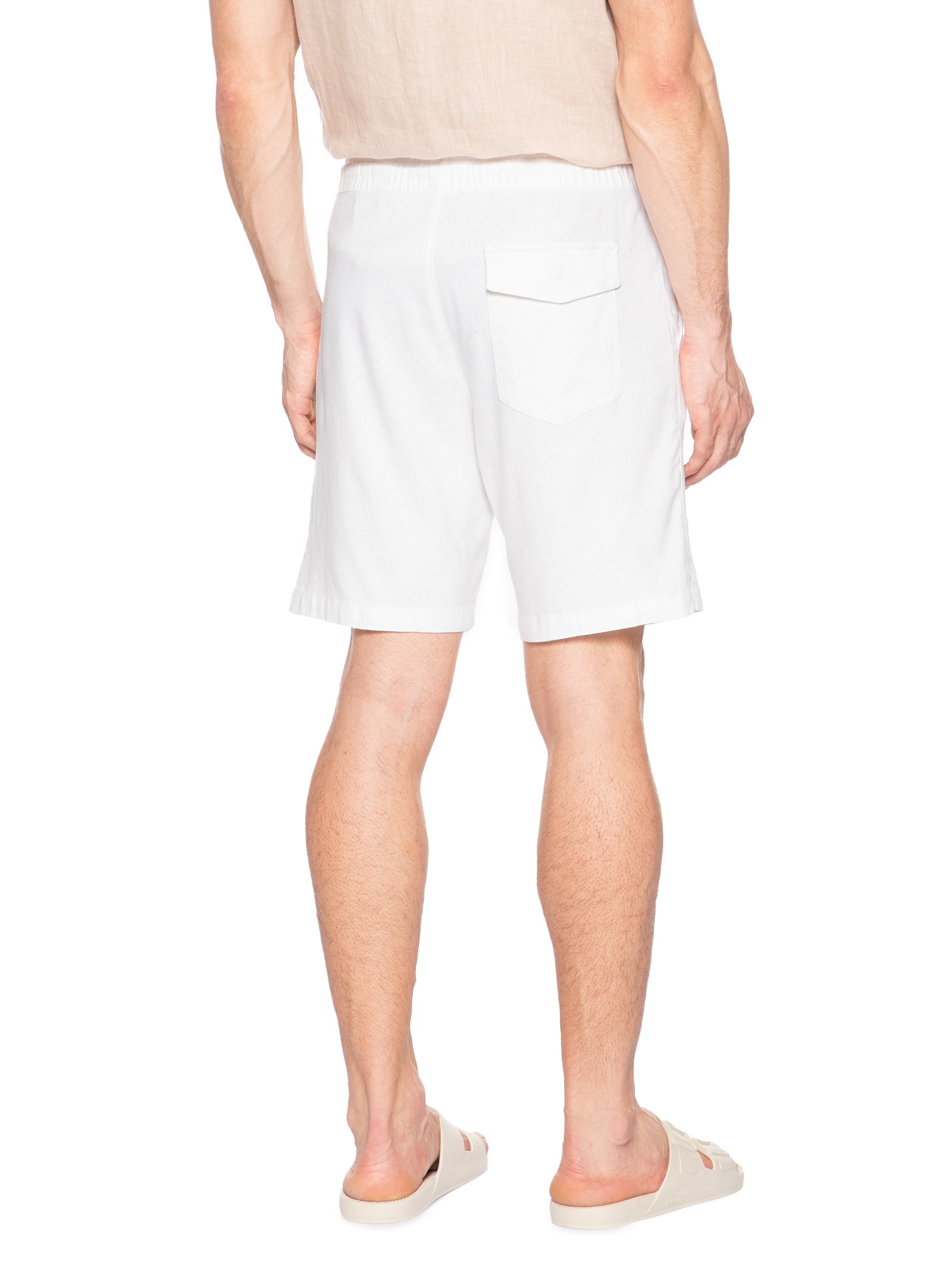 Bermuda Masculina Linho Com Cordão Off White Sergio K