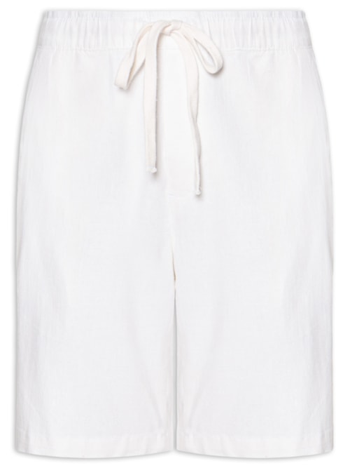 Bermuda Masculina Linho Com Cordão – Off White