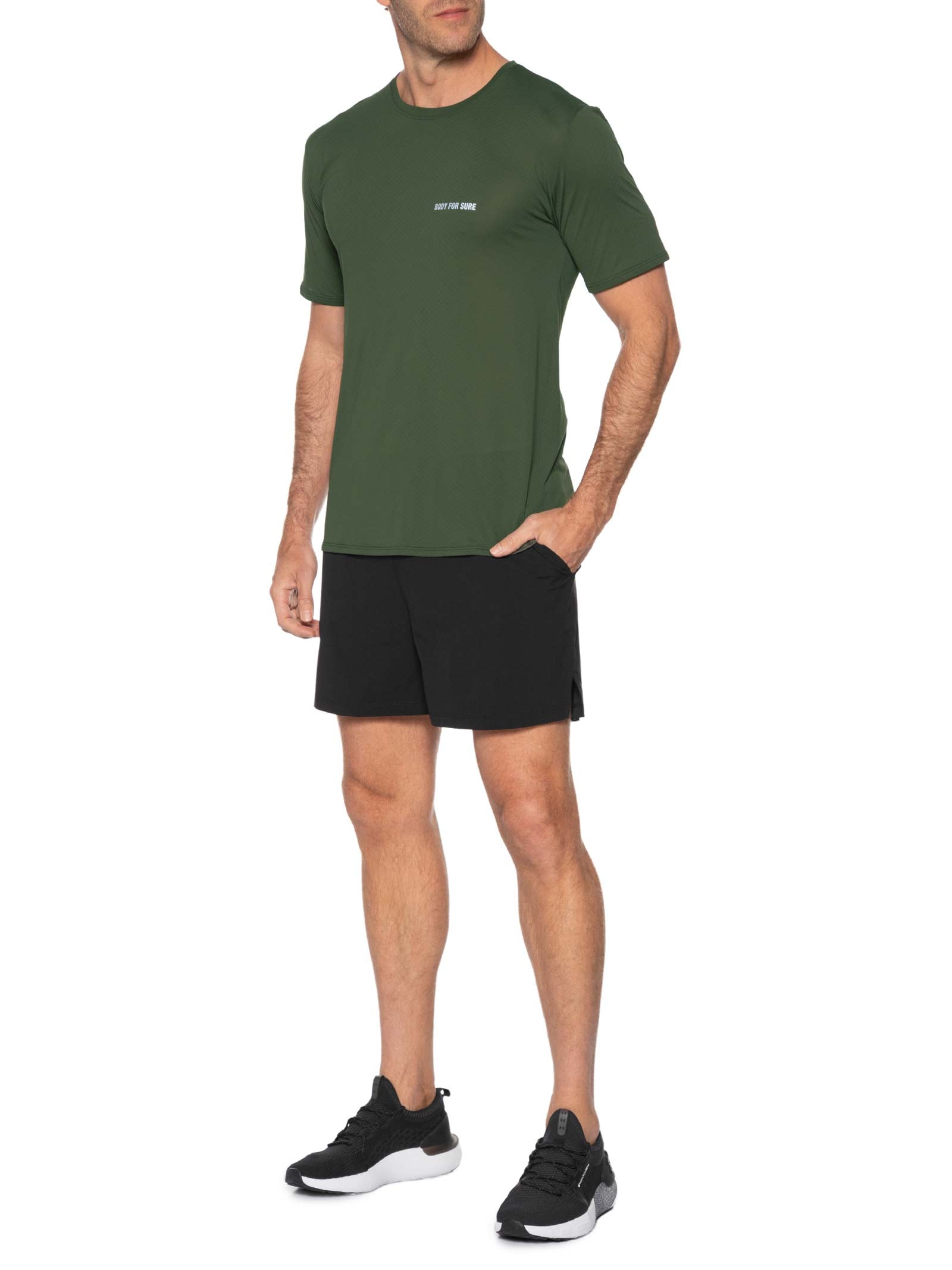 Bermuda Masculina Lisa Preto Body For Sure