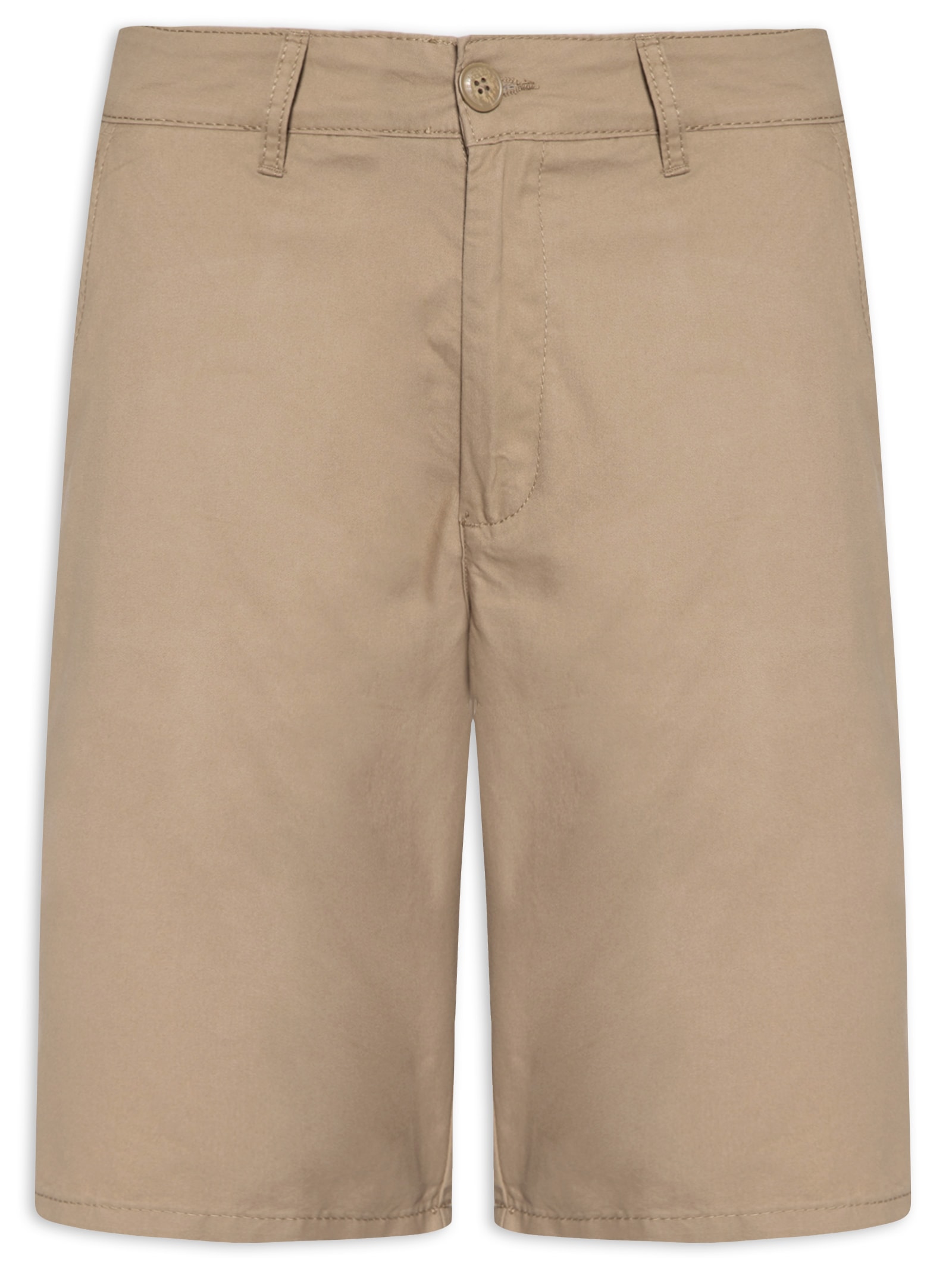 Bermuda Masculina Lisa Sarja Bege Hering