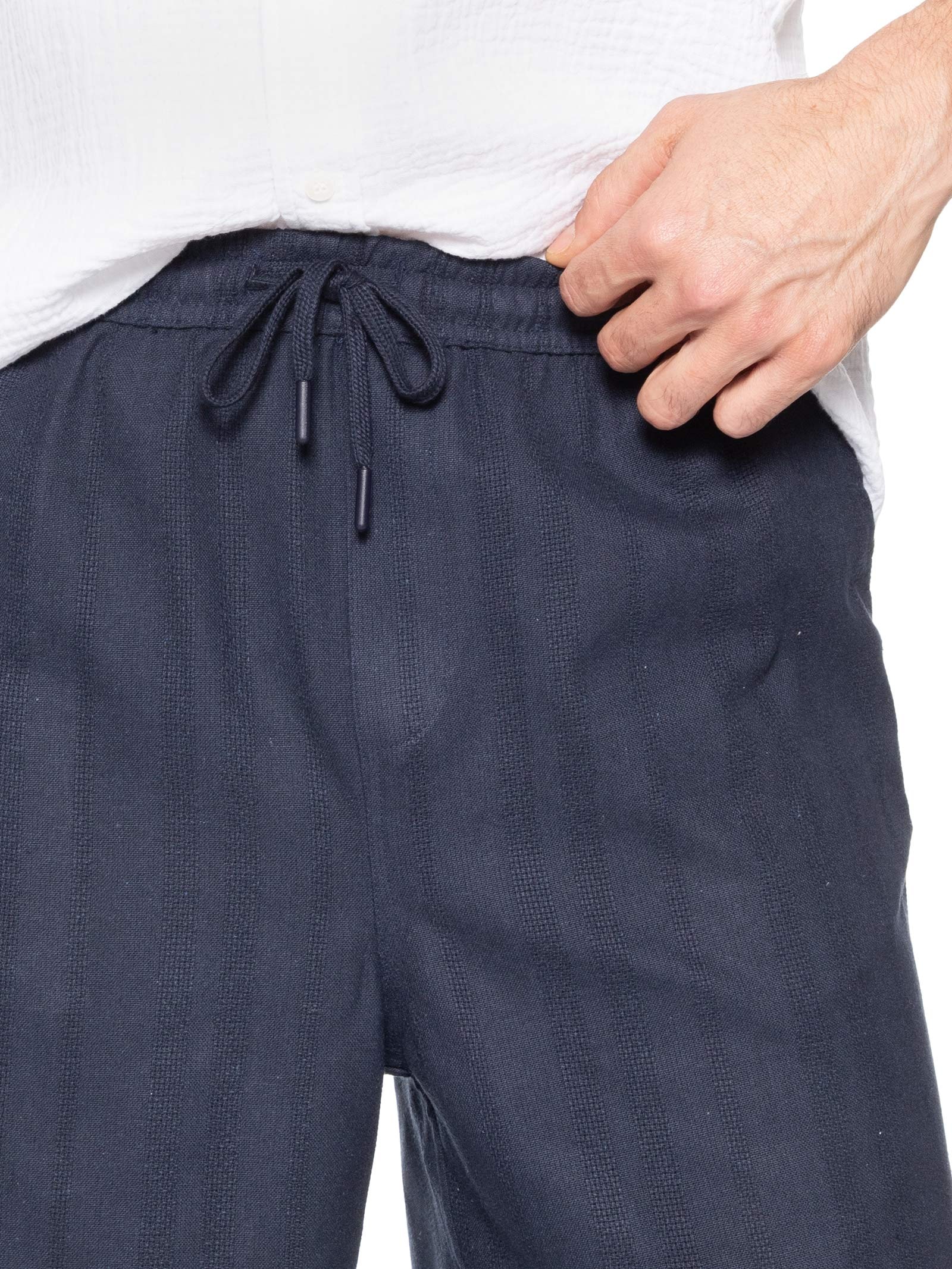 Bermuda Masculina Listrada Azul Basiq Men
