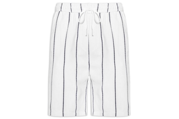 Bermuda Masculina Listrada Ocean - Branco