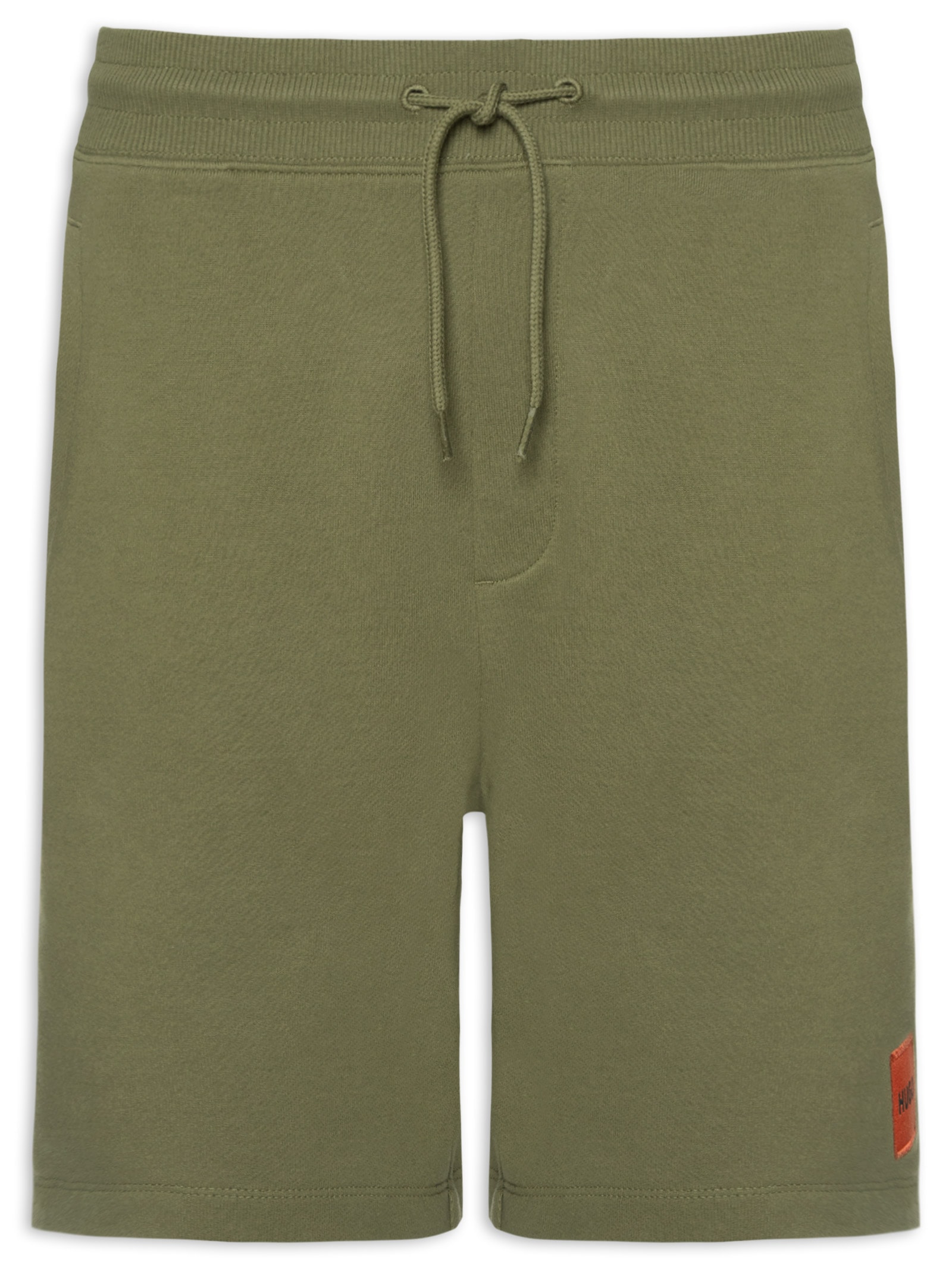 Bermuda Masculina Logo-Label Cotton Terry Verde Hugo