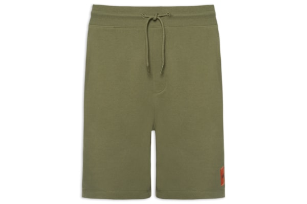 Bermuda Masculina Logo-Label Cotton Terry - Verde