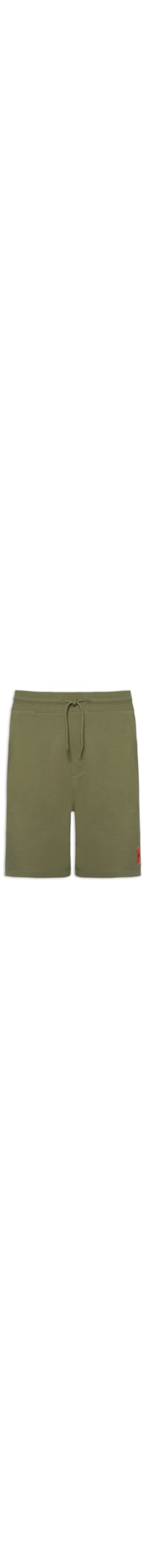 Bermuda Masculina Logo-Label Cotton Terry - Verde