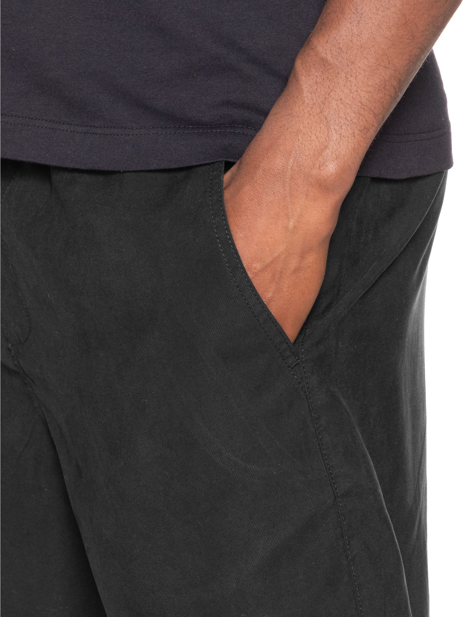 Bermuda Masculina Lyocell Stoned Preto Sergio K