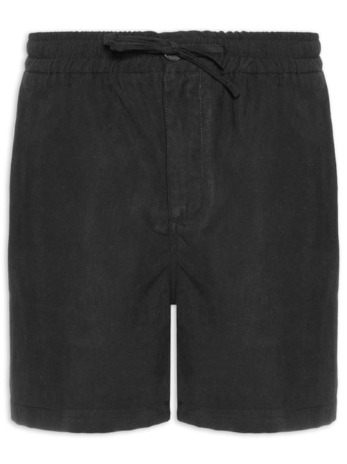 Bermuda Masculina Lyocell Stoned – Preto