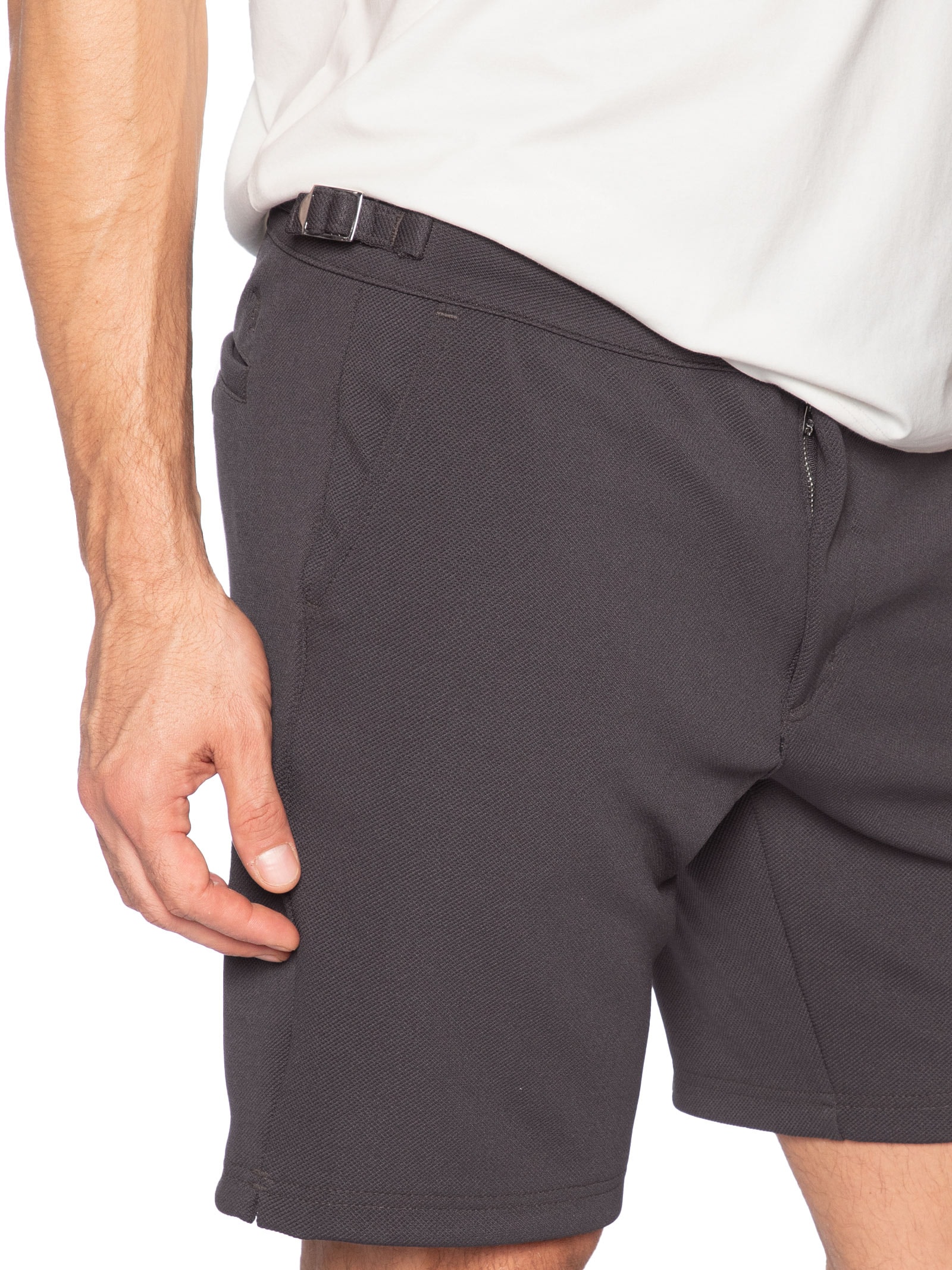 Bermuda Masculina Malha Fivela Lateral Marrom Sergio K