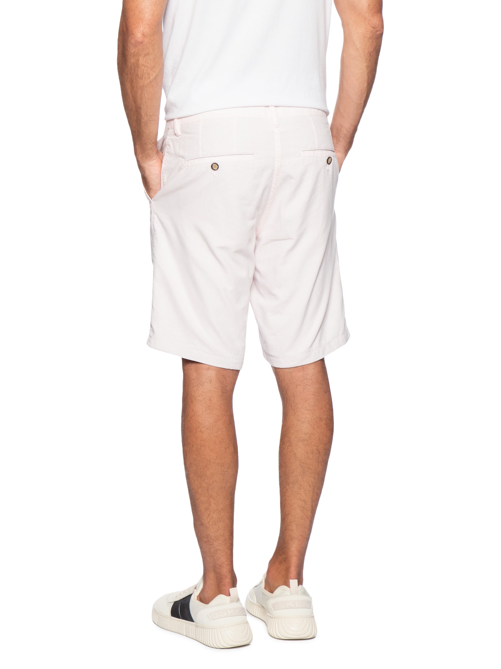 Bermuda Masculina Malha Oxford Rosa Reserva