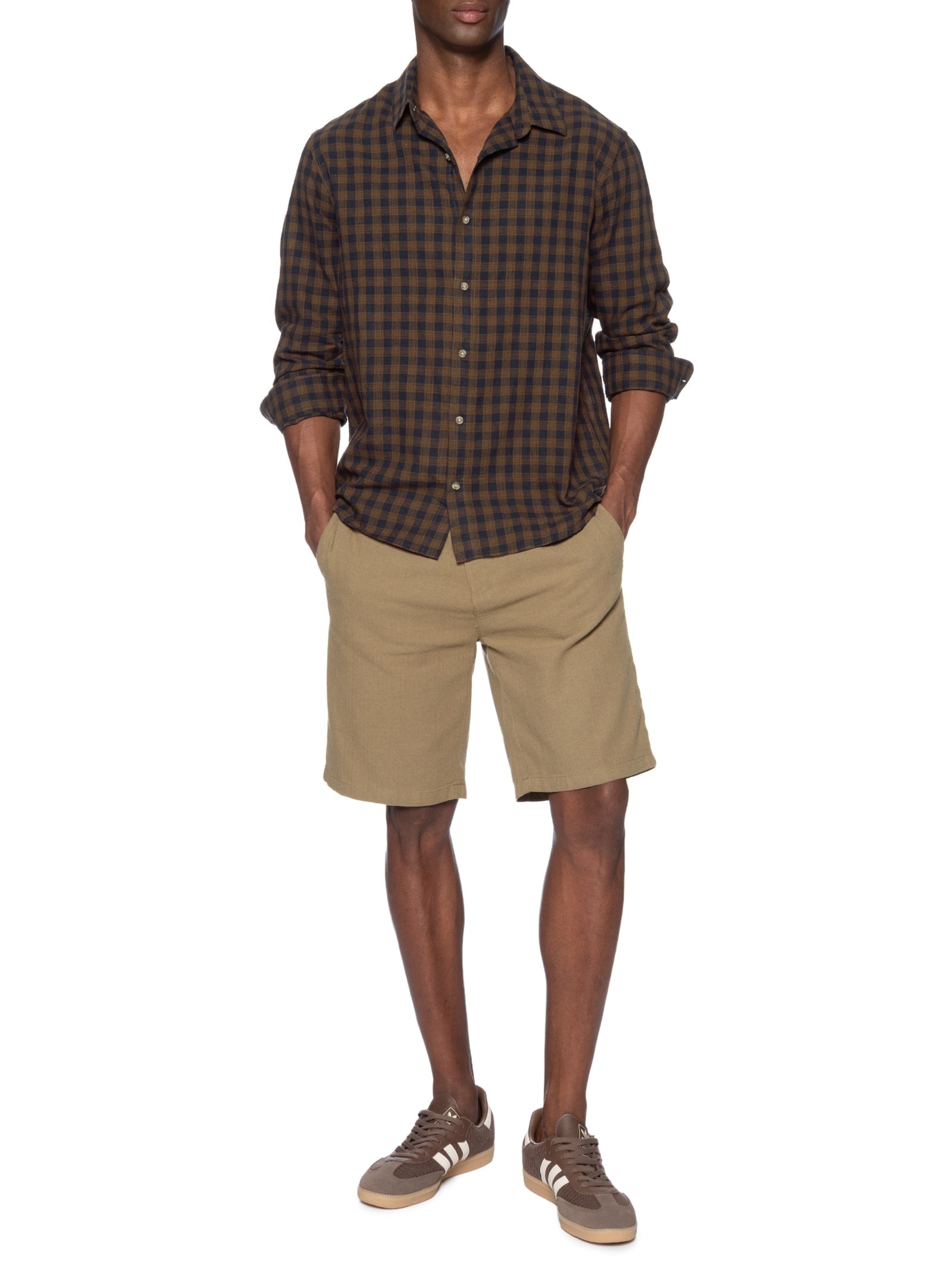 Bermuda Masculina Marrom Hering