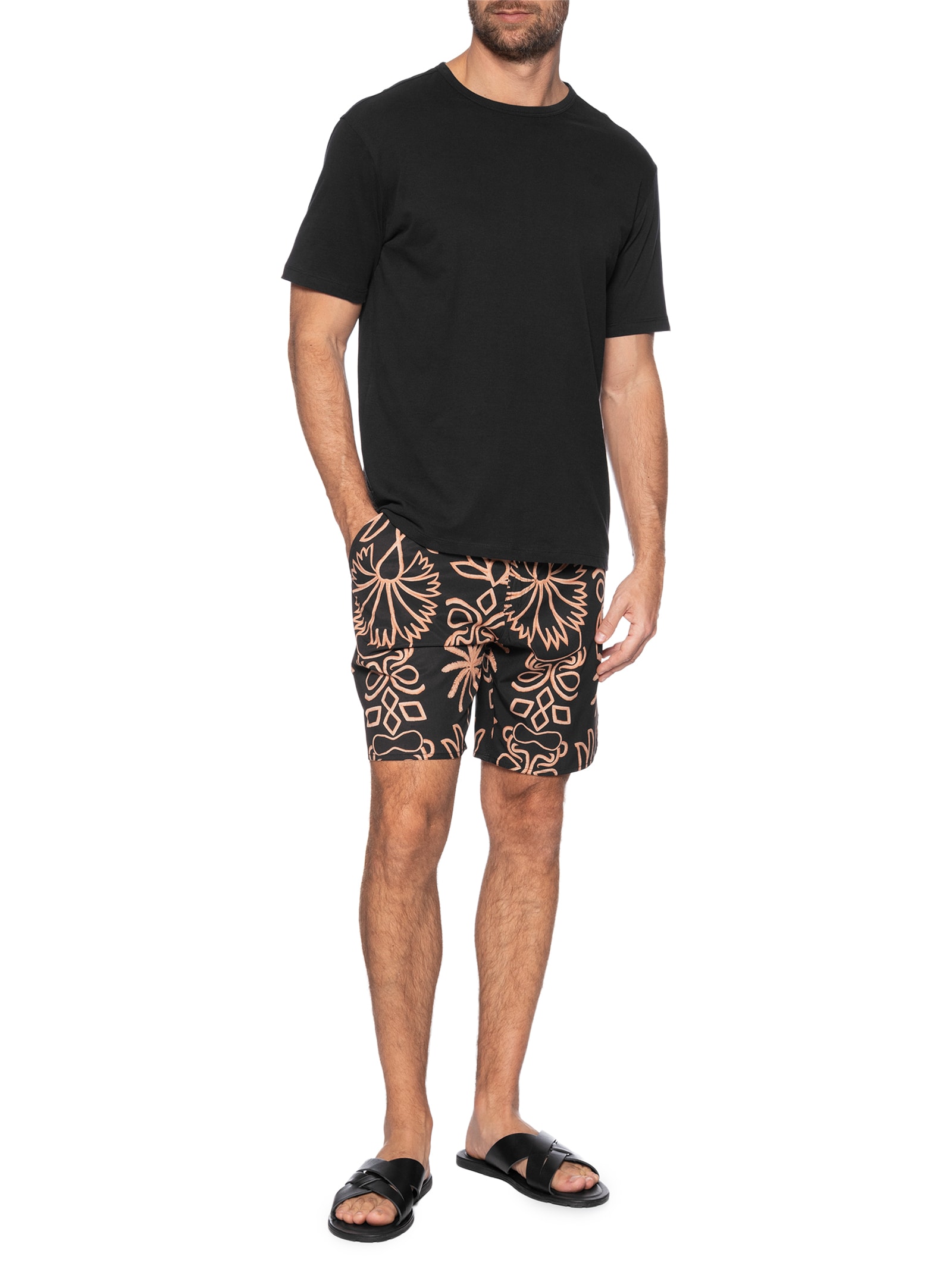 Bermuda Masculina Máxi Aina Preto Blueman
