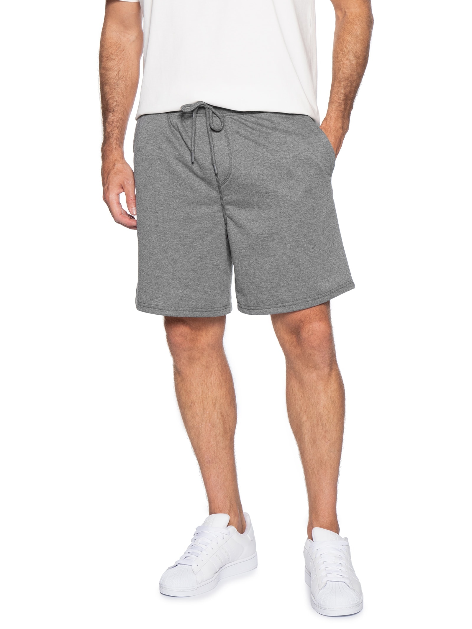 Bermuda Masculina Moletinho com Elástico Cinza Basiq Men