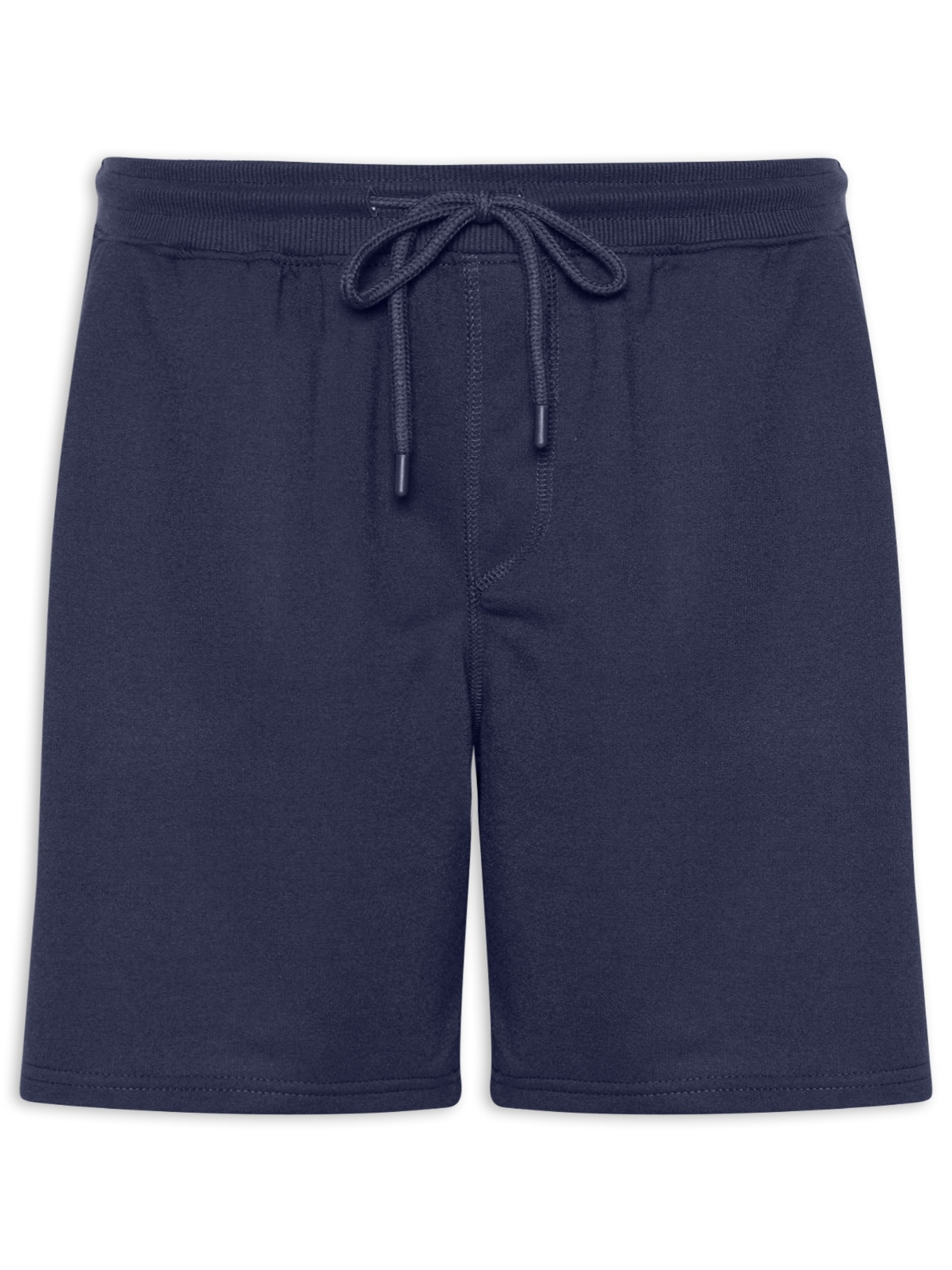 Bermuda Masculina Moletinho com Elástico – Azul Basiq Men