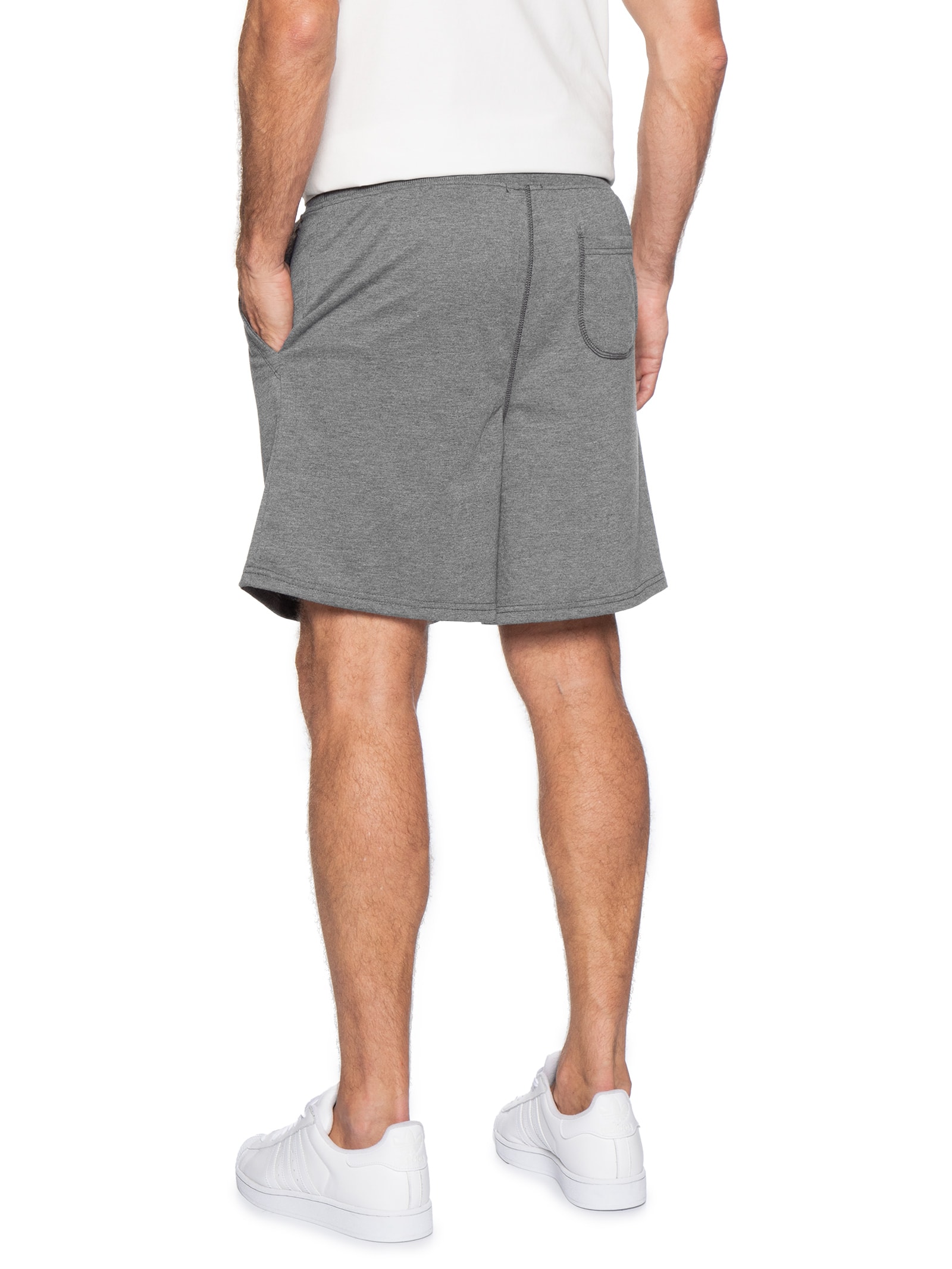 Bermuda Masculina Moletinho com Elástico – Cinza Basiq Men