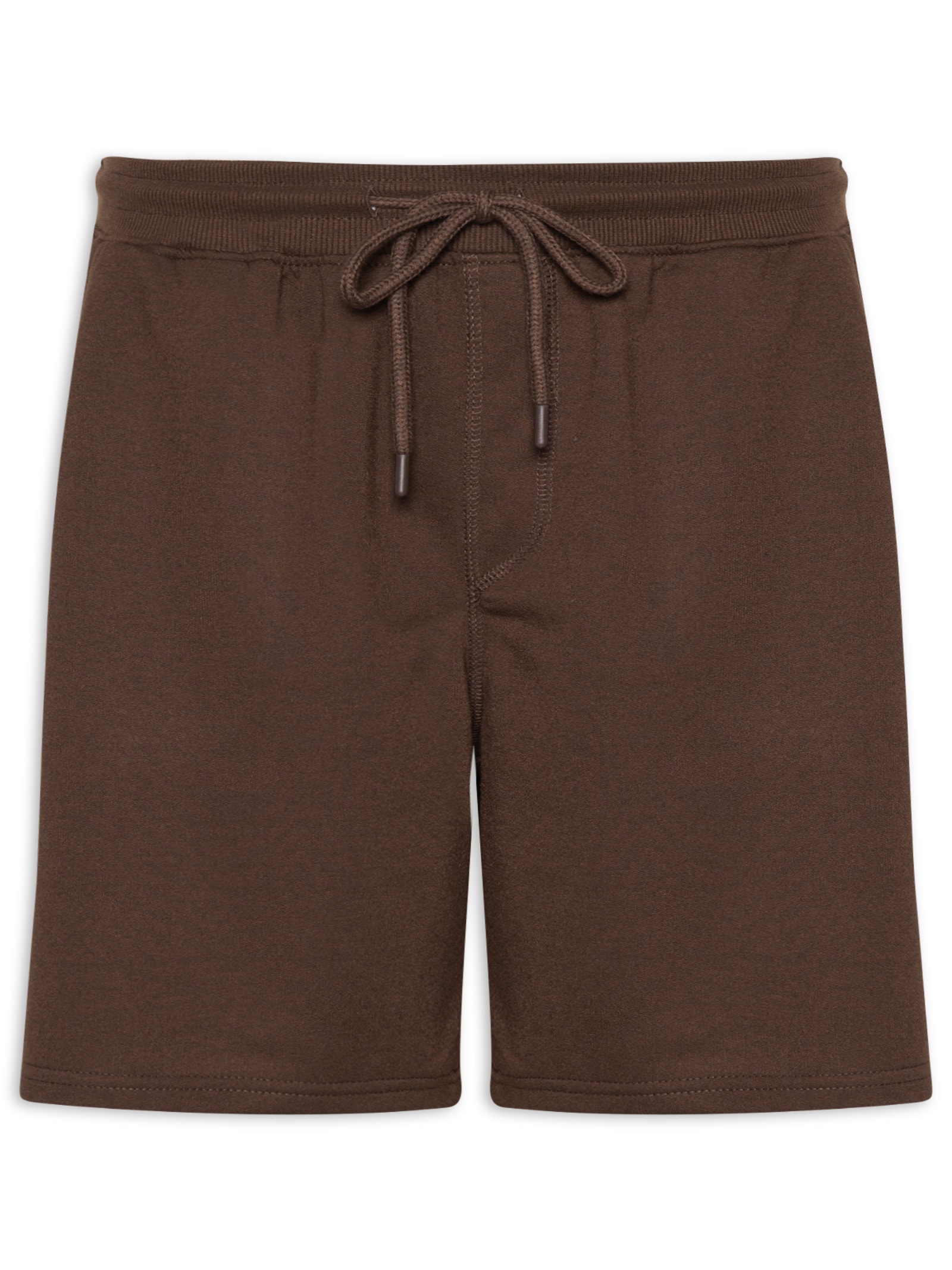 Bermuda Masculina Moletinho com Elástico – Marrom Basiq Men