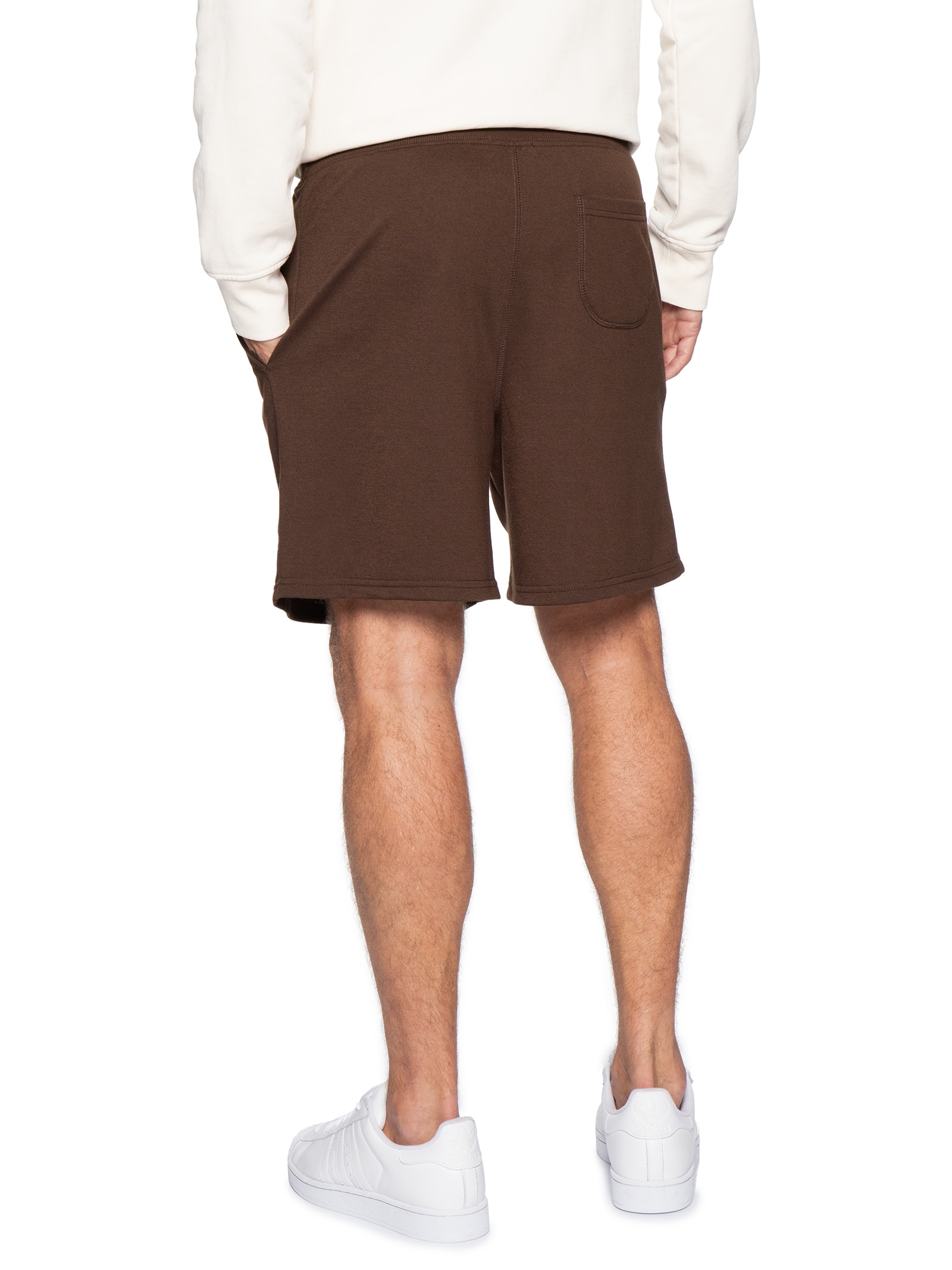 Bermuda Masculina Moletinho com Elástico – Marrom Basiq Men