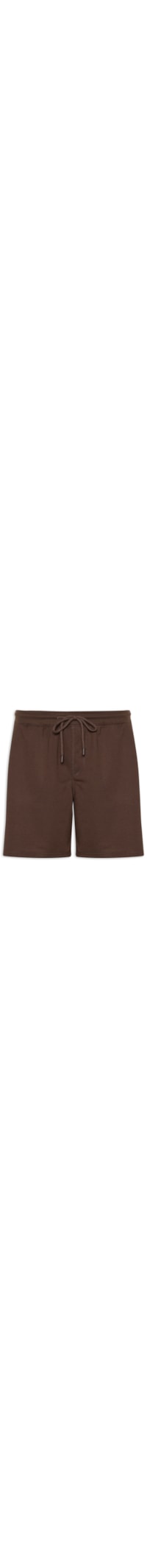 Bermuda Masculina Moletinho com Elástico – Marrom