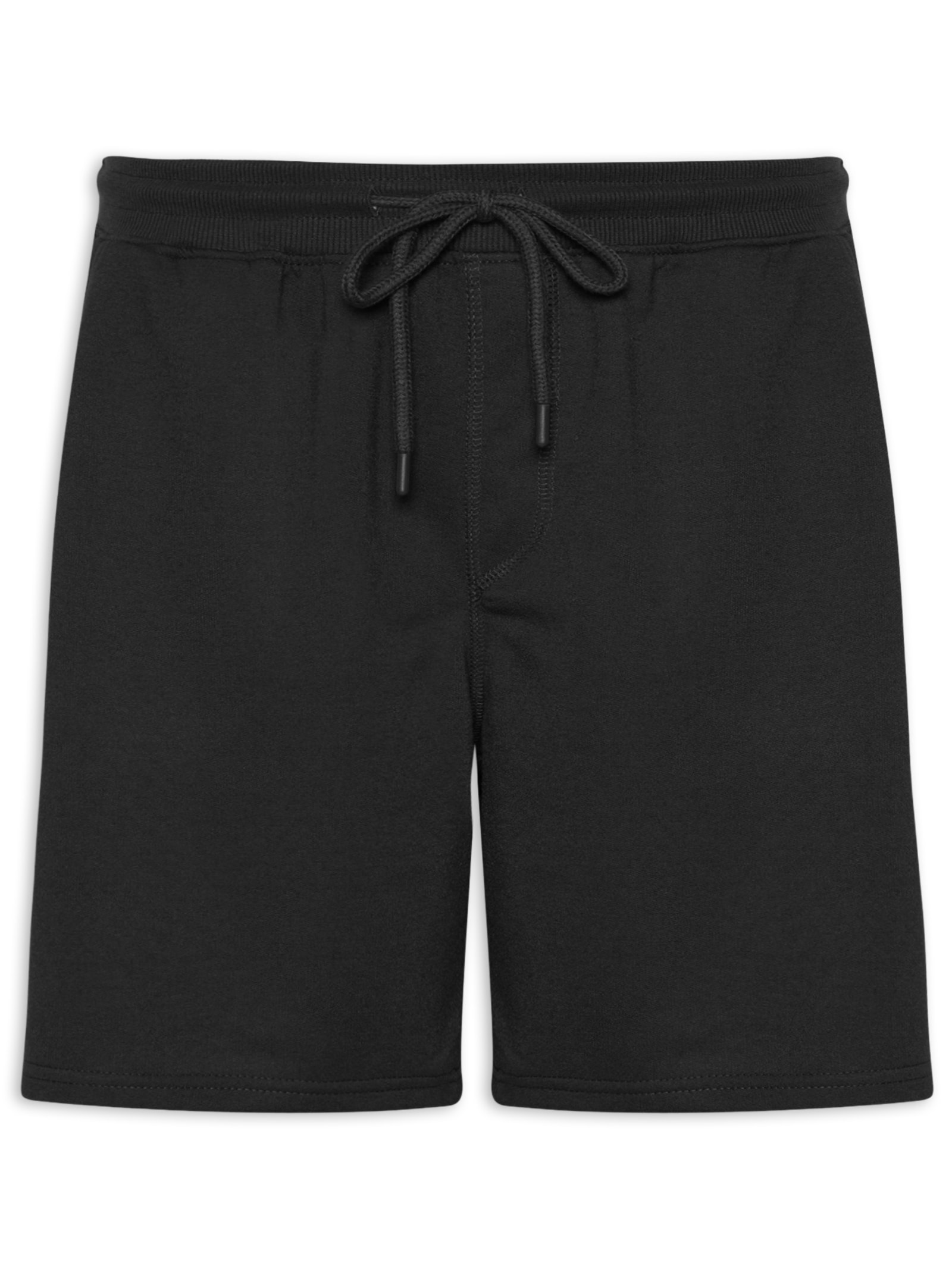Bermuda Masculina Moletinho com Elástico – Preto Basiq Men