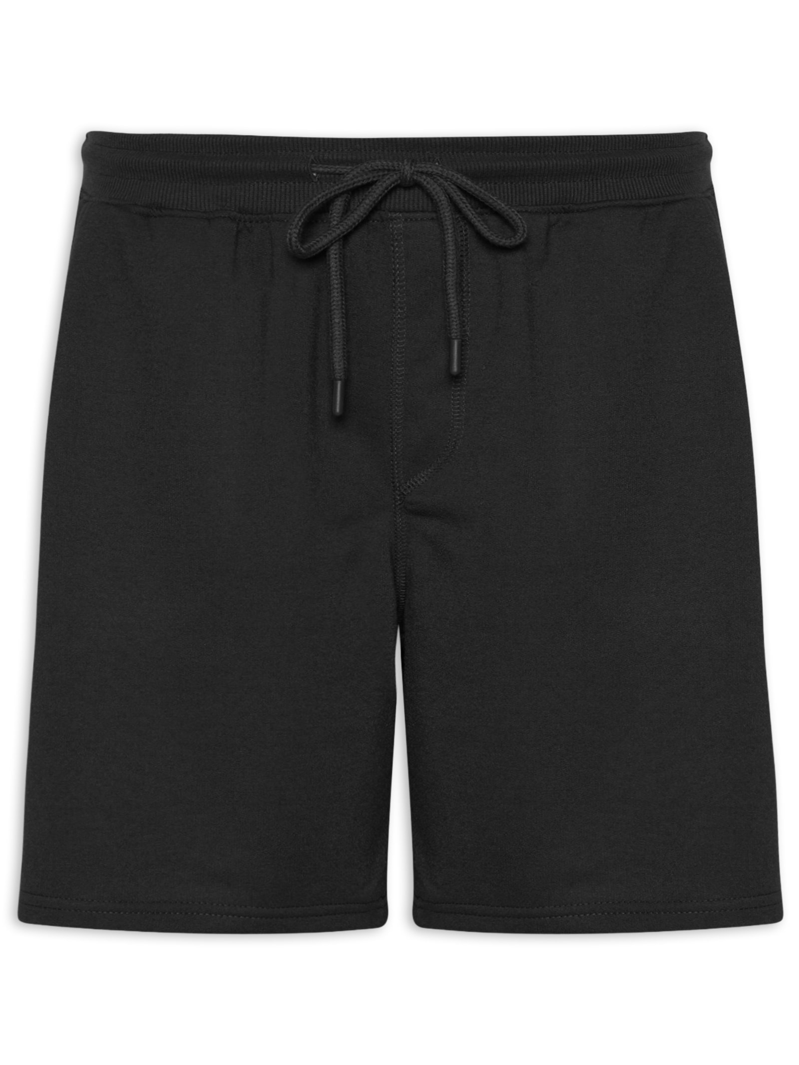 Bermuda Masculina Moletinho com Elástico – Preto Basiq Men