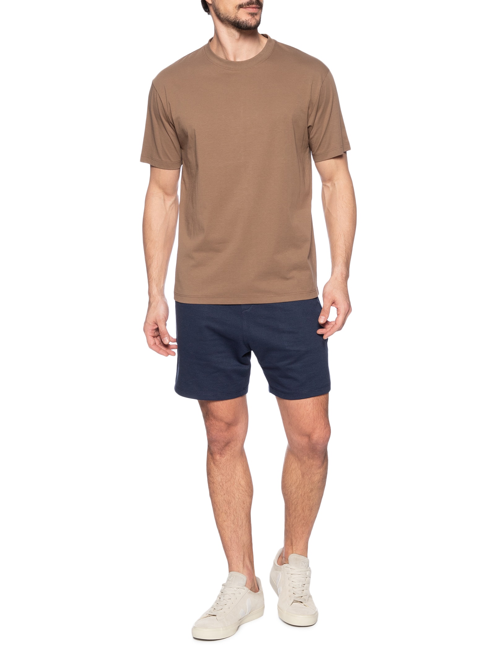 Bermuda Masculina Moletom Azul Basiq Men